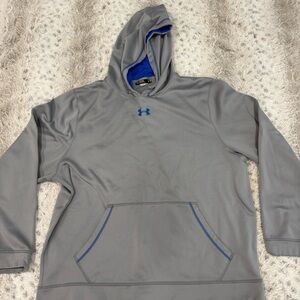 Under Armour Gray Hoodie with Blue Details
